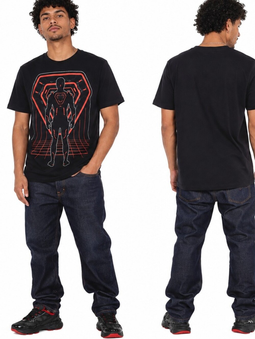 NWT Disney TRON: Ares Official Movie Merchandise Graphic T-Shirt Black Cotton